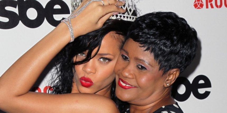 Rihanna is happy to be with her mother