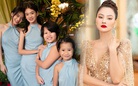 Cựu mẫu Vũ Thu Phương chăm chút ăn mặc cho 4 nàng công chúa 