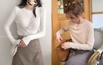 Muốn "hô biến" set đồ ngày mưa bão từ đơn giản thành sang xịn, hãy diện áo dài tay basic