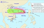 Bão số 8 đang hướng vào khu vực các tỉnh Quảng Bình-Quảng Trị