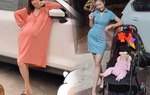 Vợ hotgirl của Phan Văn Đức diện đầm bó sát: Mới sinh 2 tháng, nhìn dáng ai cũng ghen