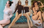 Kỉ niệm tuổi 30 chỉ là phụ, Huyền Lizzie và Phanh Lee khoe body “mướt mát” với bikini là chính