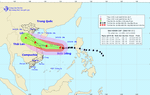 Dự báo bão số 13 vào đất liền ngày 15/11