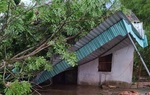 Dông lốc cuốn bay nhiều nhà cửa, hoa màu ở Nghệ An