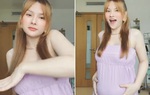Thu Thủy lộ bụng bầu khá to ở tháng thứ 6