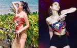 Bảo Thy lấy khăn Hermés làm áo khoe eo thon 