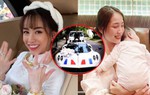 Sau đám cưới có dàn siêu xe 200 tỷ, con gái Minh Nhựa giờ ngày đi học, đêm chăm con