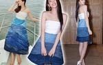 Diện chiếc đầm đụng hàng đàn chị U40, Linh Ka cao tay cắt ngắn váy 