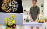 Chàng trai 10 hoa tay, trang trí món ăn như vẽ tranh
