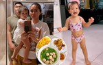 Lê Phương khoe mâm cơm nhà chất lượng, bảo sao chỉ số của con gái 1 tuổi không vượt trội