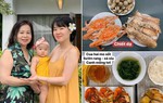 Mẹ khoe cơm cữ khiến chị em "lác mắt", 3 ngày sau sinh đã ăn cả mâm hải sản