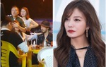 Đang ngồi ăn với bạn, Triệu Vy bàng hoàng khi bị một người đàn ông ôm mặt