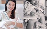 Giây phút con trai Á hậu Hoàng Oanh "da kề da" với bố Tây gây xúc động
