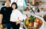 Chồng kém 18 tuổi của Cát Phượng nấu cỗ cúng tuyệt đẹp, bị hỏi: "Có bê đê không?"