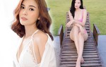 Cao Thái Hà chụm chân khoe eo nhỏ khó tin: Thân hình thắt đáy lưng ong là đây