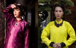 Hoa hậu biển Vũ Ngọc Diệp thả dáng trong BST áo dài gấm hoa 