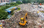 Bãi rác lớn nhất Hà Nội tạm dừng hoạt động vì hồ chứa quá tải