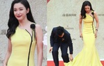 Huỳnh Hiểu Minh đỡ váy cho Lý Băng Băng