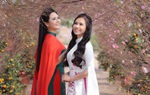 Chị em Quán quân Sao Mai Lương Nguyệt Anh - Lương Hải Yến “đọ sắc” với áo dài xuân