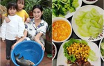 "Hoa hậu nông dân" vào bếp nấu ăn, khoe bữa cơm cho 2 người chất lượng