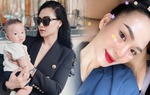 Mẹ bỉm Minh Hà khoe chân mày và hàng mi nhưng làn da căng bóng chiếm sóng
