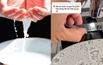 Kính hiển vi bóc trần thành phần của nước vo gạo dùng để rửa mặt