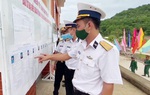 Bộ đội hải quân và người dân tuyến đảo Tây Nam bầu cử sớm 