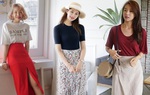 5 kiểu chân váy cứ diện cùng áo phông là đẹp mê