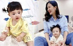 Đông Nhi cắt tóc mái ngố cho con gái, Winnie ngơ ngác đáng yêu