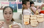 MC Thanh Thảo Hugo làm bánh mềm nhẹ như bông cho 2 con, mùi thơm bay khắp nhà