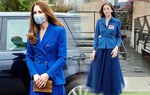 Công nương Kate đẹp quý tộc với blazer và chân váy, nhiều mỹ nhân Việt cũng “lăng xê”