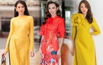 Học Thùy Tiên mặc những mẫu áo dài này dịp Tết