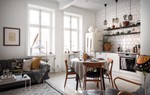 Căn hộ 57m² với cách sắp xếp không gian tận dụng ánh sáng thông minh