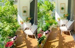 Khu vườn ban công vẫn đẹp ấn tượng bất chấp diện tích chỉ rộng có vài mét vuông
