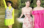 Quỳnh Nga sang trời Tây vẫn ra sân golf tập tành giữ dáng, bảo sao U40 trẻ mãi chưa già