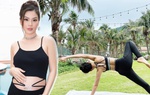 Á hậu Diễm Trang bụng vượt mặt vẫn "trồng cây chuối" điêu luyện