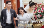 Cô dâu vừa làm đám cưới vừa thi cuối kỳ, còn giục giáo viên: "Cô tải đề nhanh cho em đi lấy chồng"