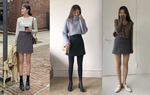 8 cách mặc đẹp cực đơn giản với chân váy dạ của ulzzang Hàn