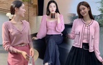 Mặc trang phục màu hồng phấn thế nào để không bị “sến"
