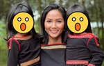 H’Hen Niê rạng rỡ bên 2 em bé Ê Đê 