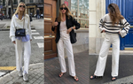 Học các cô nàng Pháp cách mặc đẹp quần jeans trắng 