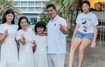 Dự sinh nhật bạn, con gái Bình Minh tinh tế chọn váy đen 