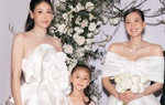Mẹ con Hoa hậu Hà Kiều Anh đi đám cưới, mặc long lanh mà không lấn lướt cô dâu