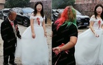 "Chú lùn" cưới vợ đẹp, chồng nói một câu khiến cô dâu bối rối