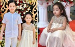 2 con của Phan Hiển - Khánh Thi tạo dáng dễ thương khi dự đám cưới
