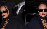 Rihanna bụng bầu lớn vượt mặt, diện đồ táo bạo