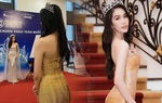 Á hậu Phương Anh vẫn tự tin, gợi cảm dù phải "chữa cháy" váy
