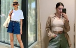 Học các mỹ nhân Việt - Hàn phối đồ với quần short jeans 