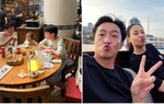 Vợ vắng nhà, Cường Đôla khoe đưa 2 con đánh lẻ ăn ngoài