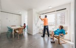Bố cục căn hộ thay đổi trong vài phút chỉ nhờ một bức tường